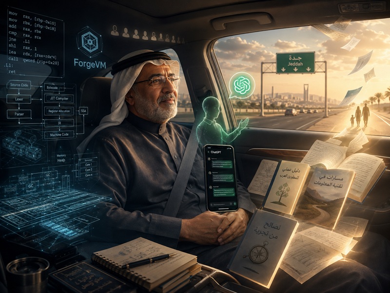 في الطريق إلى جدة تحاورت مع ChatGPT… عن الكتابة، والإحباط، ولماذا سأستمر